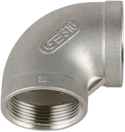 Codo Acero Inoxidable 304 NPT 150 Lbs 3/4" x 90º