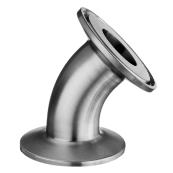 Codo Acero Inoxidable Sanitario 1-1/2" x 45° Clamp 304 3A